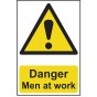 Danger Men At Work - PVC 400 x 600mm by Scan - 4104