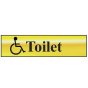 Disabled Toilet - Polished Brass Effect 200 x 50mm by Scan - 6004