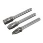 Tungsten Carbide Rotary Burr Set 3pc Ripper/Coarse Sealey Part No. SDBCK3