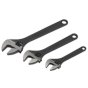 Adjustable Wrench Set 3pc Rust Resistant Sealey Part No. AK607