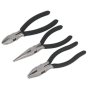 Pliers Set 3 Piece - Combination, Long Nose and Snips - Sealey S0447