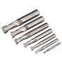 HSS End Mill Set Dia.4-16mm 2 Flute Sealey Part No. SM2502EMSET