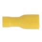 Fully Insulated Terminal 6.3mm Female Yellow Pack of 100 Sealey Part No. YT11