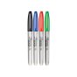 Fine Tip Permanent Marker Assorted (Pack 4)
