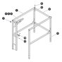 Railings Full/ Saloon Gate for Skyjack SJ16 E Vertical Mast