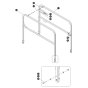 Main Platform Hinged Railings for Skyjack SJ3219 Micro DC Scissor Lift