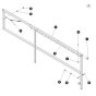 Right Platform Railing for Skyjack SJ6826 (B200000001 - B200999999) RT Scissor Lift