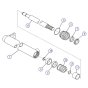 Powered Extension Platform Cylinder (Retaining Ring Secured Piston) for Skyjack SJ8831 RT Scissor Lift