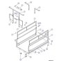 Main Platform, Hinged Railings (Model 6826) Assembly for Skyjack SJIII 3220 DC Scissor Lift