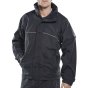 Springfield Jacket Lightweight Breathable Fabric Hi-Vis Trim Navy Blue SML