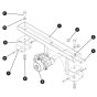 Brake Mount, Brake Assembly for Skyjack SJ8841 RT Scissor Lift