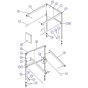 Extension Platform Railing Assembly for Skyjack SJIII 3226 DC Scissor Lift