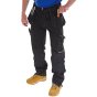 Multi Purpose Trousers Poly/Cotton External Knee Pouches Reg Fit Black 38
