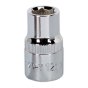 WallDrive Socket 12mm 1/2"Sq Drive Fully Polished Sealey Part No. SP1212
