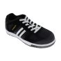 UK Size 10 Stanley Cody S1P Safety Trainers Black/White Stripe - Steel Toecap, Oil Resistant Sole