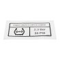 Decal Tyre Pressure Starco 2.3 Bar for Terex TA1EH Dumpers - T131819