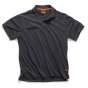 Scruffs Worker Polo Shirt - Button Collar easy care Graphite fabric XX-LRG