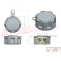 Tank Cap for Manitou MT 1435 SL TURBO Telehandler - OEM No. 51069005000000