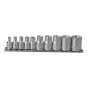 M3814 Socket Clip Rail TX-E Set of 10 3/8in & 1/4in Drive by Teng