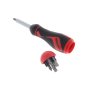 6 Piece Ratchet Driver and Bit Set - 1/4in, Slotted, Phillips, Pozidriv
