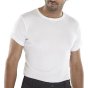 Thermal Vest Base Layer Short Sleeve Polyester Viscose Fabric White SML