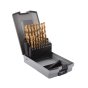 Lyndon 1-10mm TiN Coated Flute Ground 19 Piece Drill Set with Split Point
