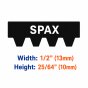 SPAX Toothed Rubber V-Belts