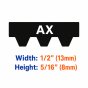 "AX" Toothed Rubber V-Belts