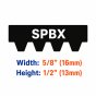 "SPBX" Toothed V-Belts