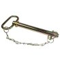 Tow Hitch Pin 1" (25mm) Diameter c/w Chains and Lynch Pin