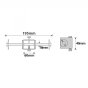 Side Roller Bracket 195mm x 16mm Spindle Dia fits Trailer Stems