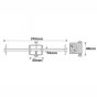 Double Side Roller Bracket (310mm x 16mm) fits Boat Trailers