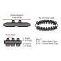 Rubber Track 400x72.5x76W fits Cat 304.5CCR 305C 305CCR Diggers