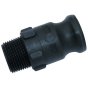 Plastic Camlock Male to 2" Hose Tail Coupling - Type F