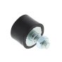 Cylindrical Rubber Mount (Male/Female) 30x20mm M8 x 20/M8