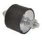 Rubber Vibration Mount Male/Male 50x35mm M10 Thread