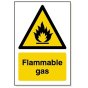 Flammable Gas Sign 240x360mm Foamex 3mm Safety Warning