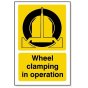 Wheel Clamping Sign 240x360mm Foamex 3mm Safety Notice
