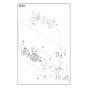 Motor Assembly for Husqvarna WS 442 HF
