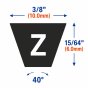 "Z" Smooth Rubber V-Belts