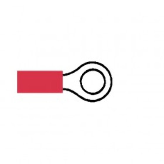 Red Pre-Insulated Ring Terminals - 5.30mm (Pack of 1000) - 3-001-02
