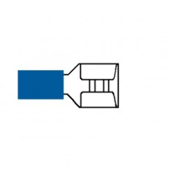Blue Pre-Insulated Push-On Terminals - 8.00mm Pack of 100 - 2-001-40