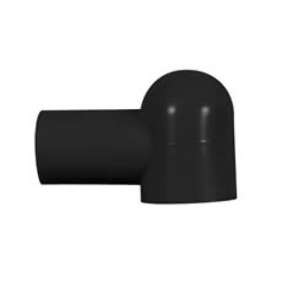 Large Black PVC Insulating Boot, 13mm Cable Entry, 17mm Terminal Diameter (Pack of 10) - OEM 0-003-80