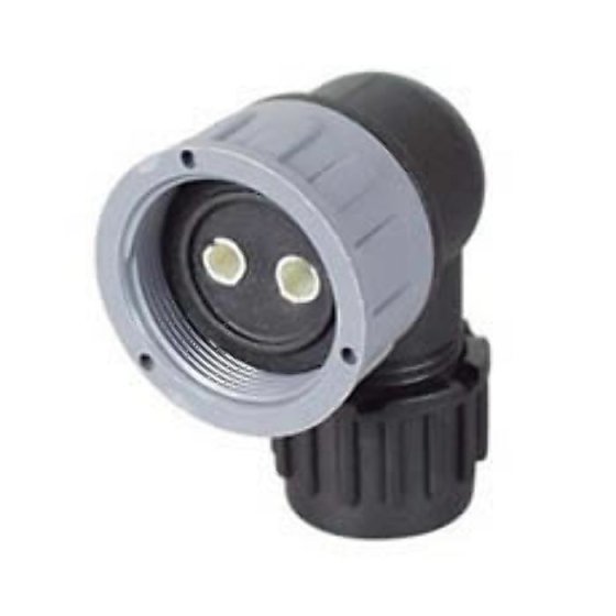 M24 DIN Black/Grey Nylon 90 degree Connector for 10NW Tubing - 2 Way - Each - 0-326-51