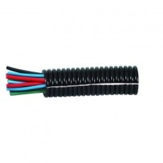 Black Nylon Heavy-Duty Convoluted Split Tubing - 50NW x 25m - 0-331-50