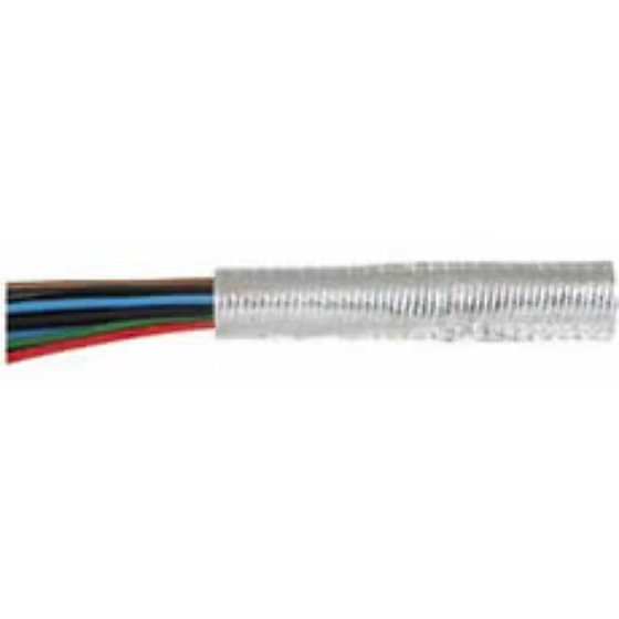 Heat-Reflecting Aluminium/Fibreglass Convoluted Sleeving - 12.7mm x 1.5m - 0-334-63