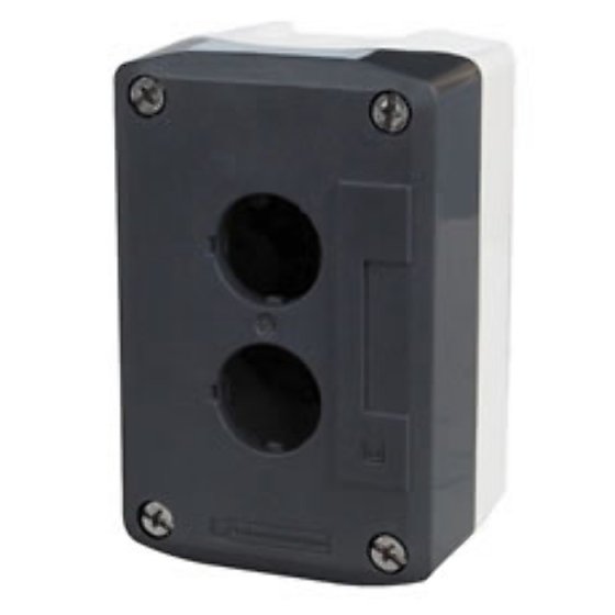 Push Button Housing - 2 Hole fitted with contact block mounting plate - Each - 0-657-12