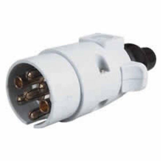 7 Pin Plastic Caravan Plug - 12V ISO 3732 - Each