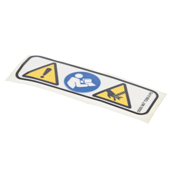 Warning Pictogram Fits Stihl HL-KM 0-145 Angle Drive - 0000 967 7299