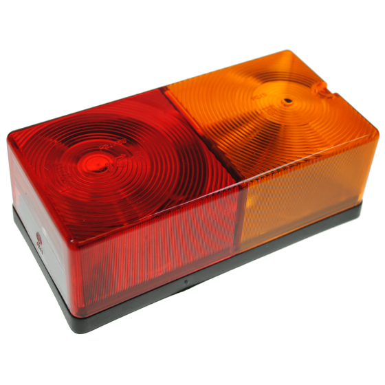 Britax 12V Rear Combination Lamp - Rectangular, 4-Function, Bulb Type
